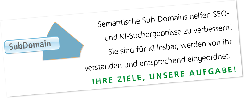 subdomains unterstützen die KI-suche